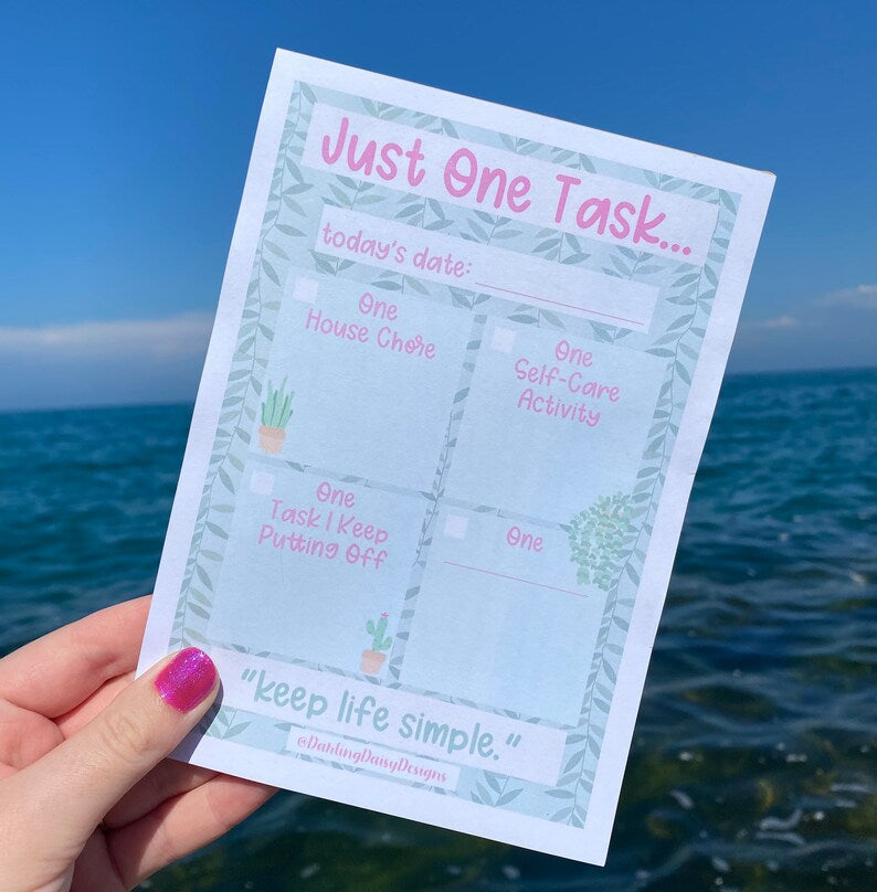 Discounted! - Just One Task Notepad