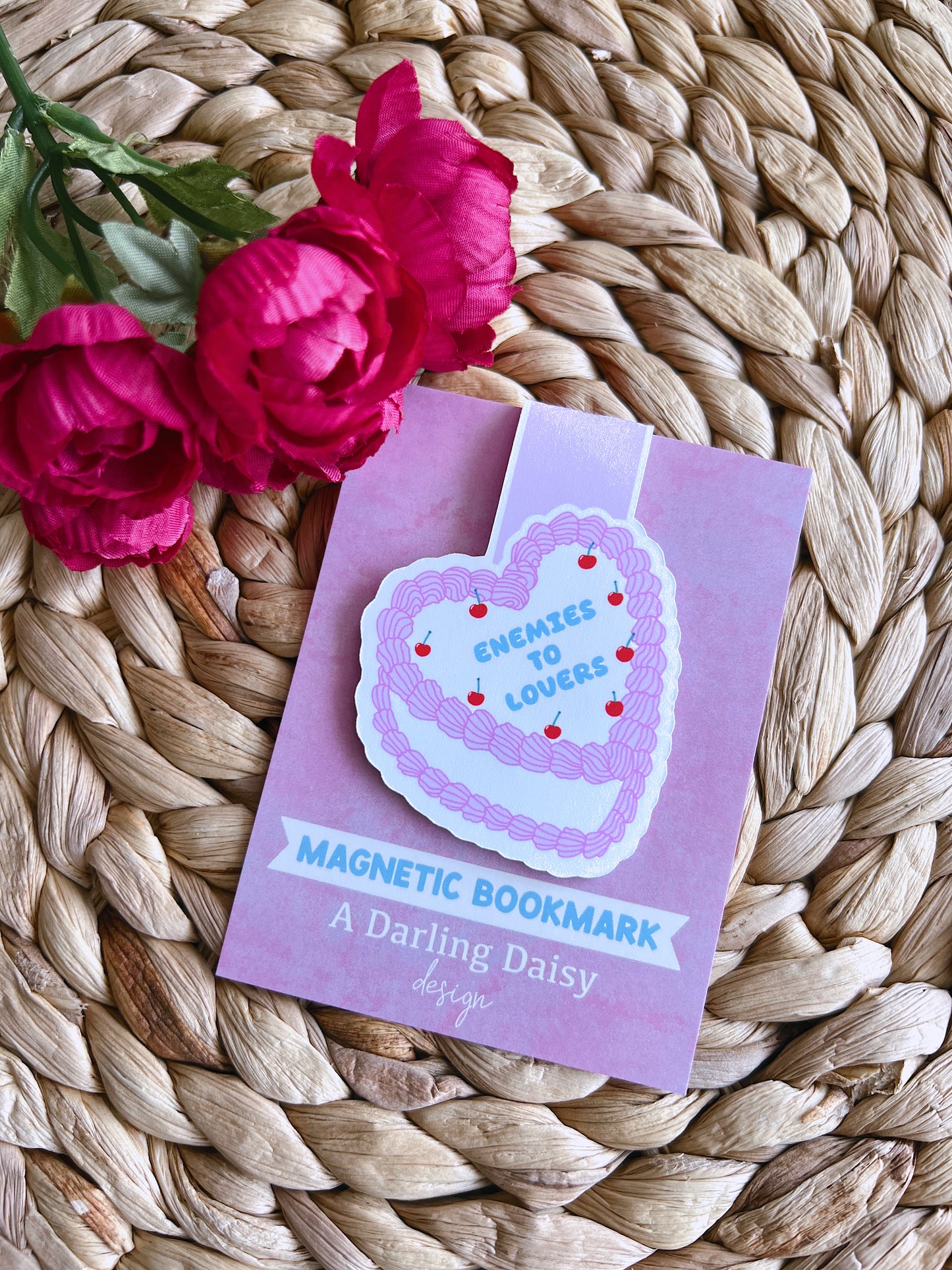 Enemies to Lovers Cake Magnetic Bookmark