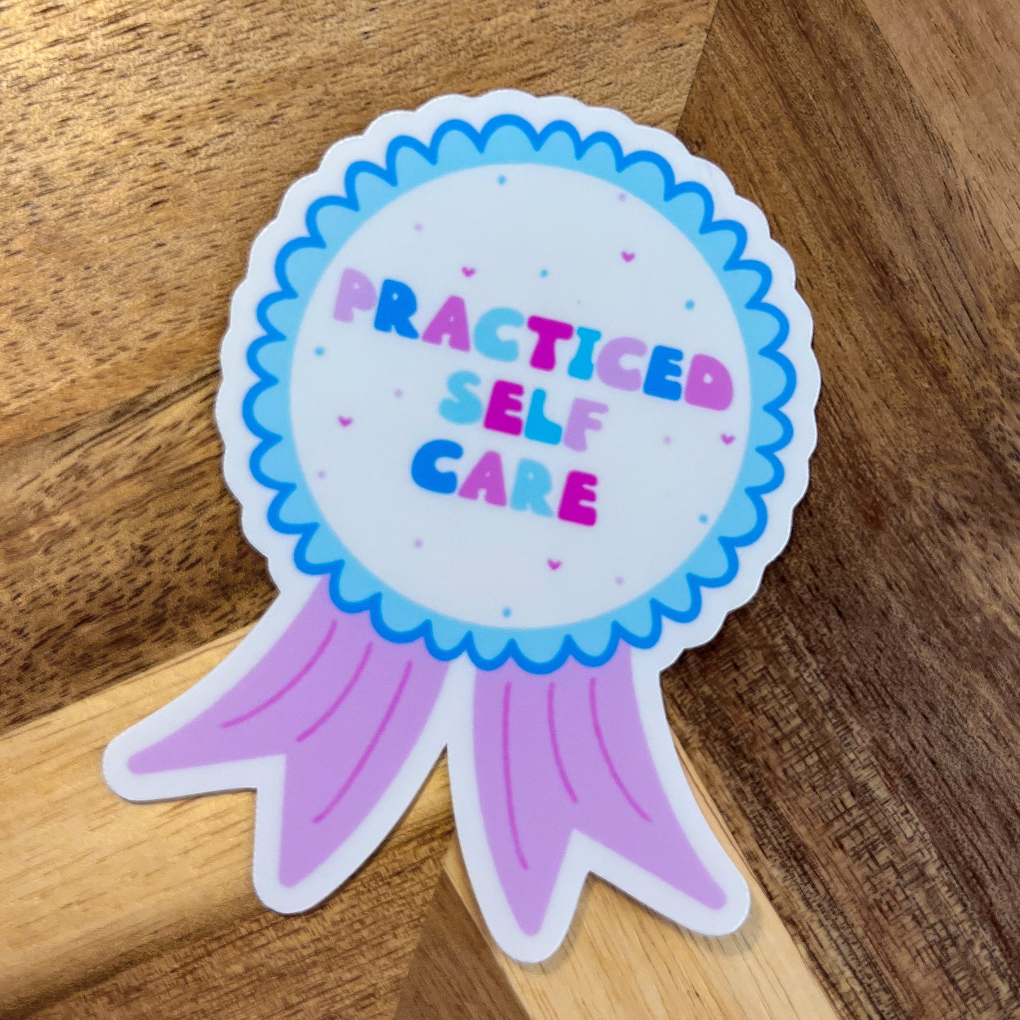 Practiced Self Care Award Ribbon Sticker